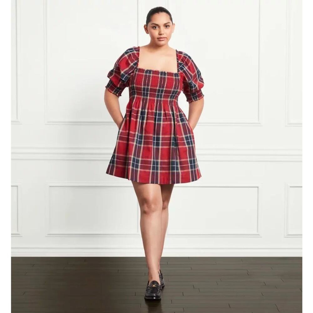 Hill House Red Plaid Mini Dress